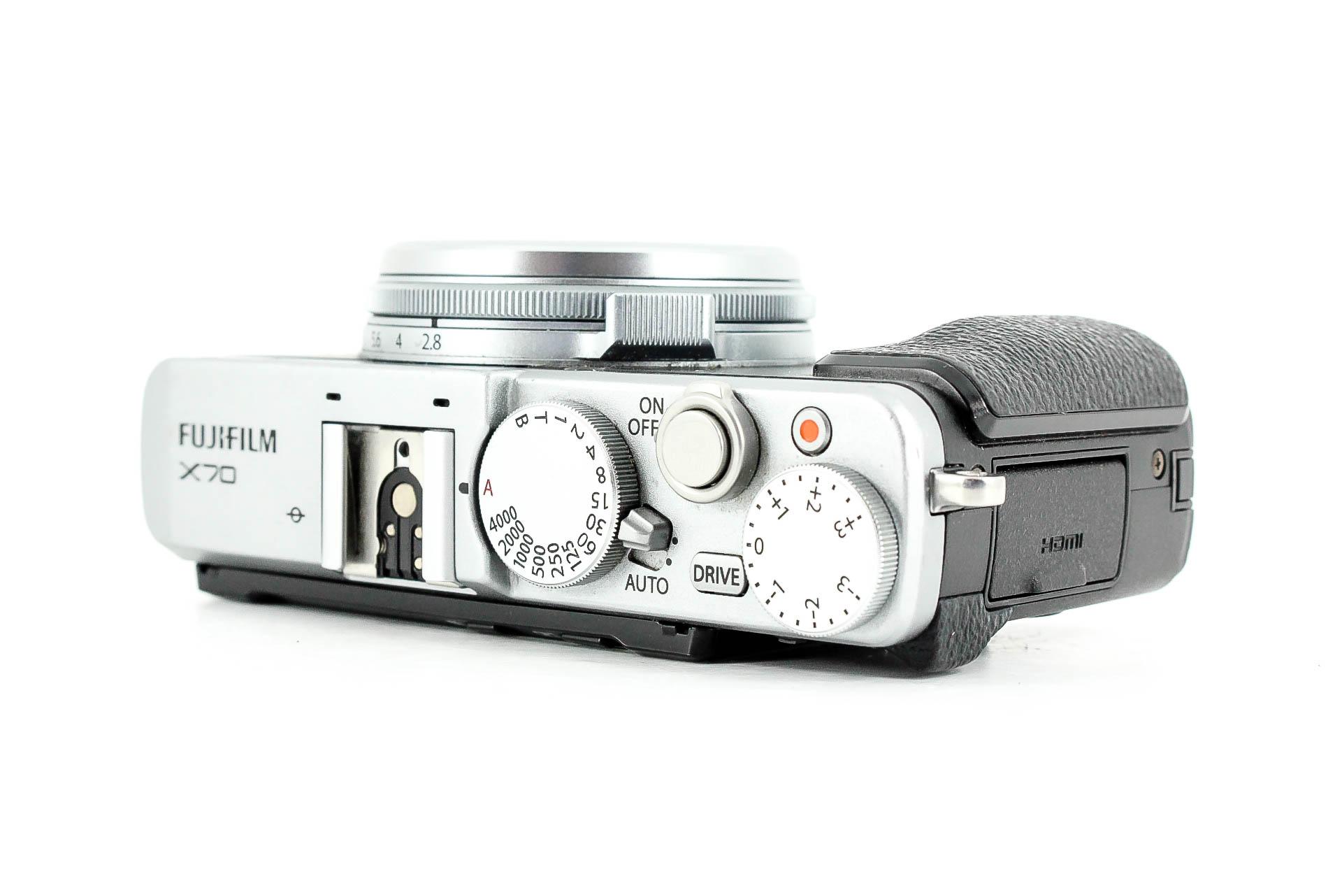 Fujifilm X70 16.3 MP Digital Camera - Silver - Lenses and Cameras
