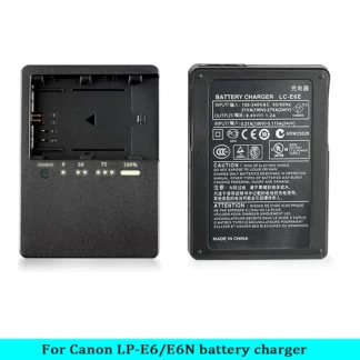 LC-E6E LC-E6 Battery Charger for Canon 5D Mark I II III IV 5DS & 5DS R Camera