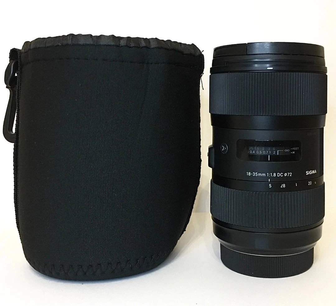 Sigma 18-35mm f/1.8 DC HSM Art Wide Angle Zoom for Sony A Mount + soft case.